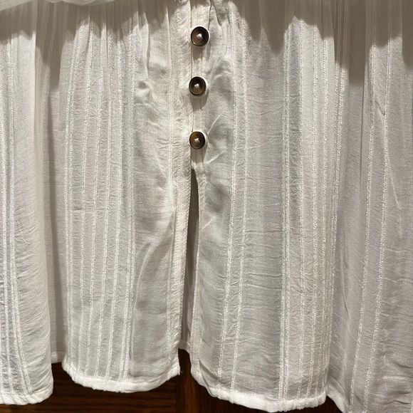 Anthropologie Maeve Isolode White Semi-Sheer Long Sleeve Blouse - Size 8 - Picture 7 of 14